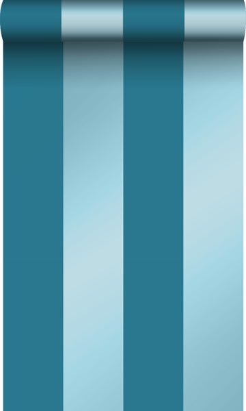 Origin Wallcoverings Tapete Streifen Petrolblau - 53 cm x 10.05 m - 345909