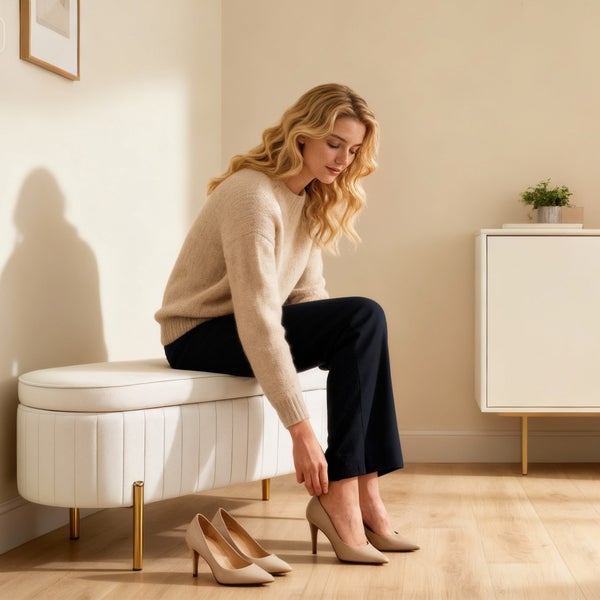 HOMCOM Sitzbank mit Stauraum Polsterbank mit Klappdeckel, Samtoptik, Bettbank Sitztruhe mit Metallbeine, Truhenbank für Flur, Wohnzimmer, Schlafzimmer 108 x 44 x 43,5 cm, Cremeweiß