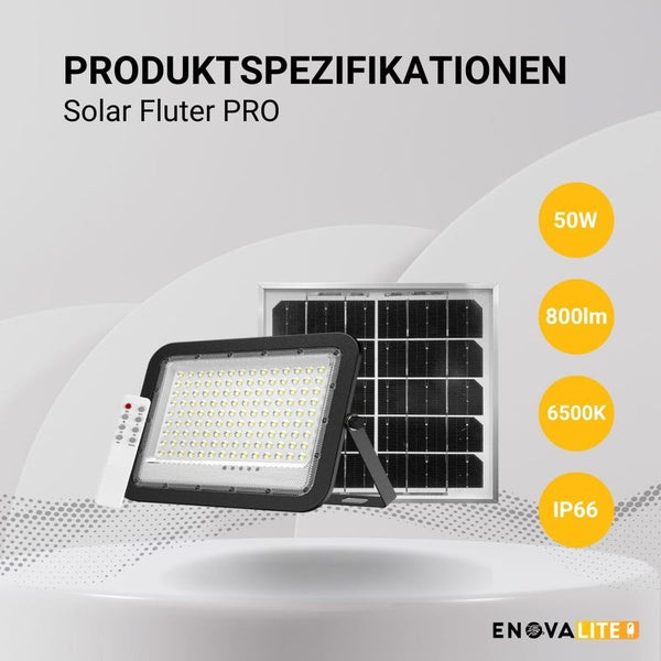 Solarleuchte mit Fernbedienung und Solarpanel