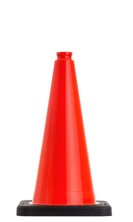 UvV FLEX orange Leitkegel | Pylone standsicher &gt;2kg schwer Höhe: 50cm | flexibel | hochwertiger Kegel aus PVC / ohne Folie