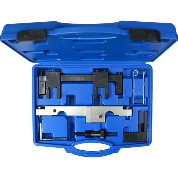 Brilliant Tools Motor-Einstellwerkzeugsatz im blauen Werkzeugkoffer