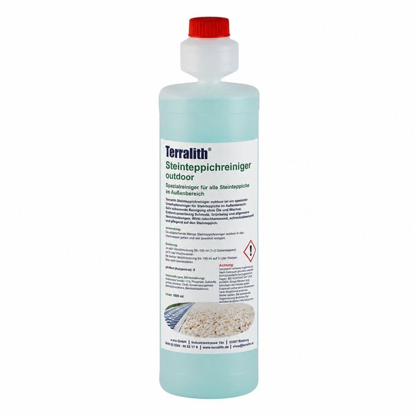 Terralith Steinteppichreiniger outdoor 1000 Milliliter Flasche Spezialreiniger für Außenbereiche.