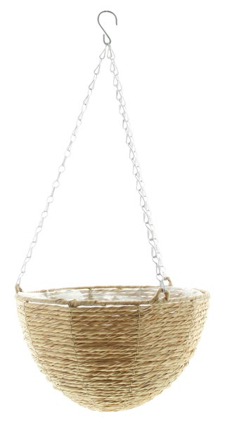 Hängeampel aus Rattan mit Kette