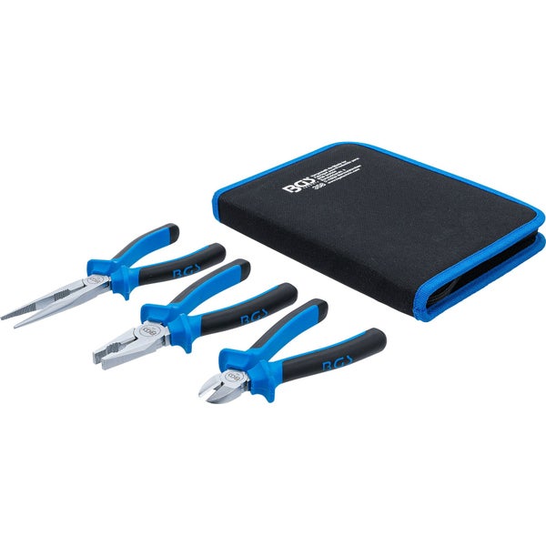 BGS Zangenset mit Spitzzange, Seitenschneider und Kombizange im Etui