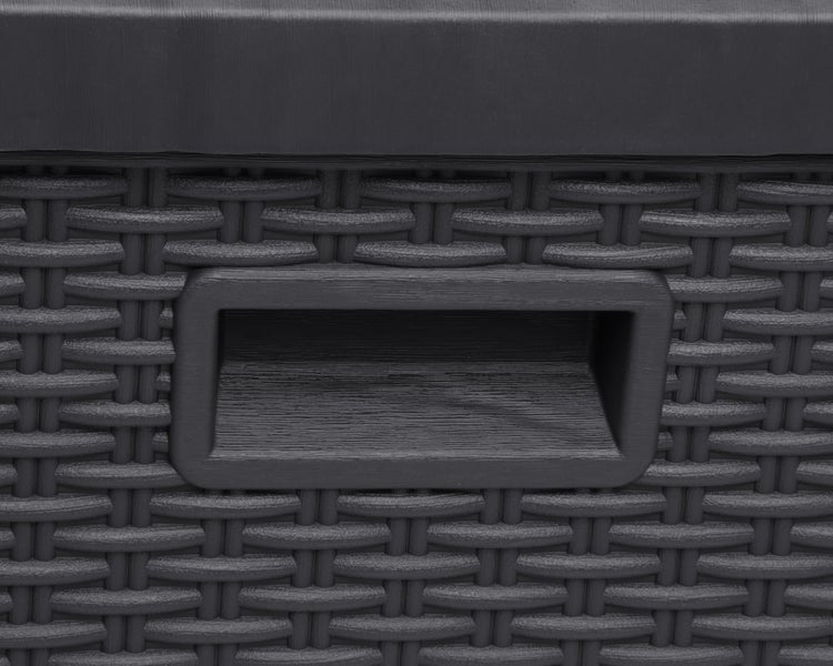 Ondis24 Kissenbox Sitztruhe Nevada kompakt 120 L anthrazit, Aufbewahrungsbox, Box