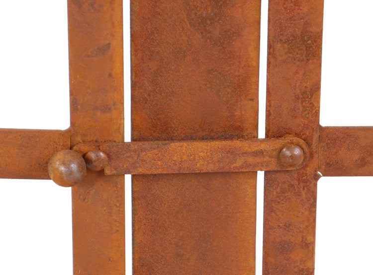 FRANK FLECHTWAREN | Dekofenster Rost, METALL, 57 x 19 x 80 cm