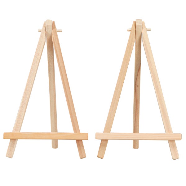 Zwei Miniatur-Staffeleien aus Holz