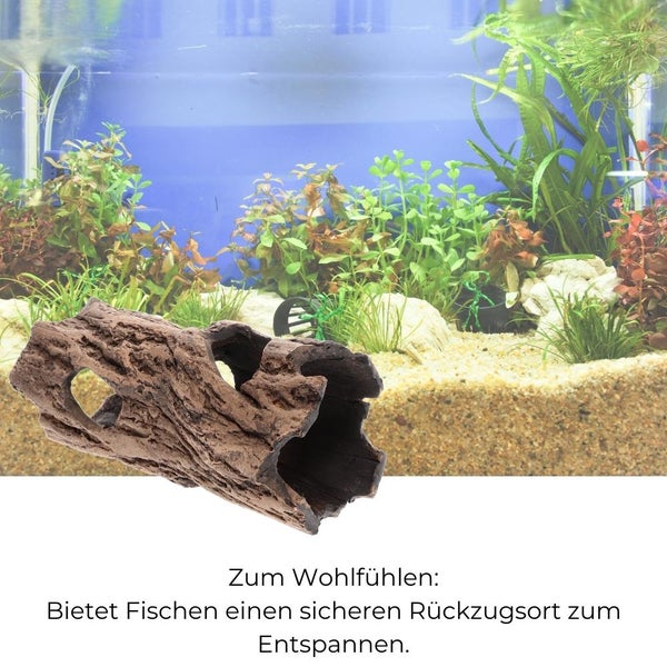 Aquarium Terrarium Deko XL Keramik Höhle Röhre Reptilien Dekoration Wurzel Ablaichhöhle Fisch Tonröhre Laichröhre Versteckplatz