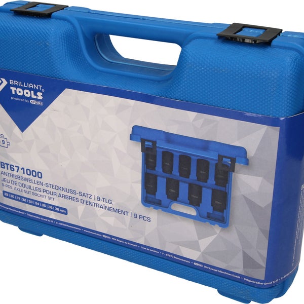 BRILLIANT TOOLS Antriebswellen-Stecknuss-Satz 9tlg. - BT671000