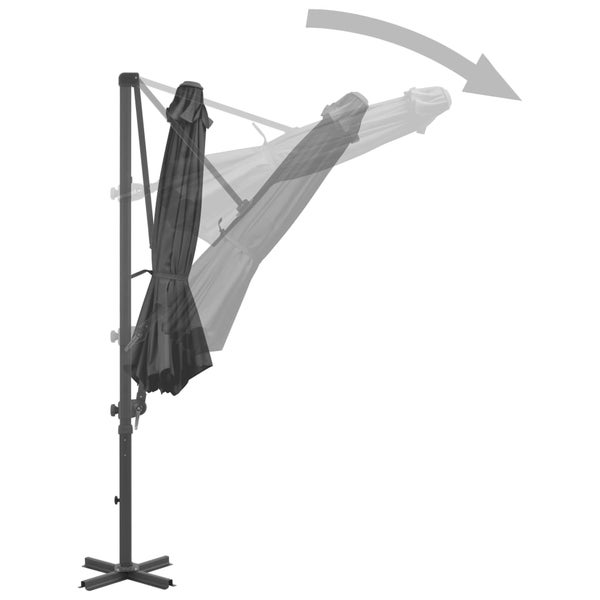 Ampelschirm mit Aluminium-Mast 300 cm Anthrazit