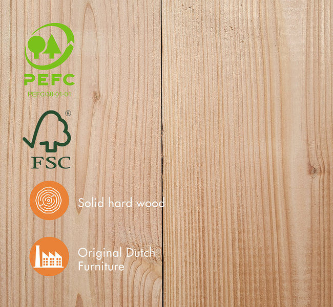 PEFC Siegel, FSC Siegel, Massivholz, Original niederländische Möbel