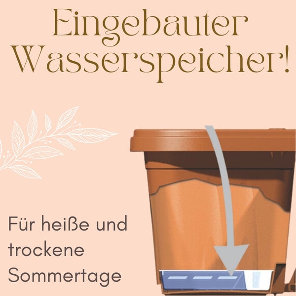 Blumenkasten mit integriertem Wasserspeicher