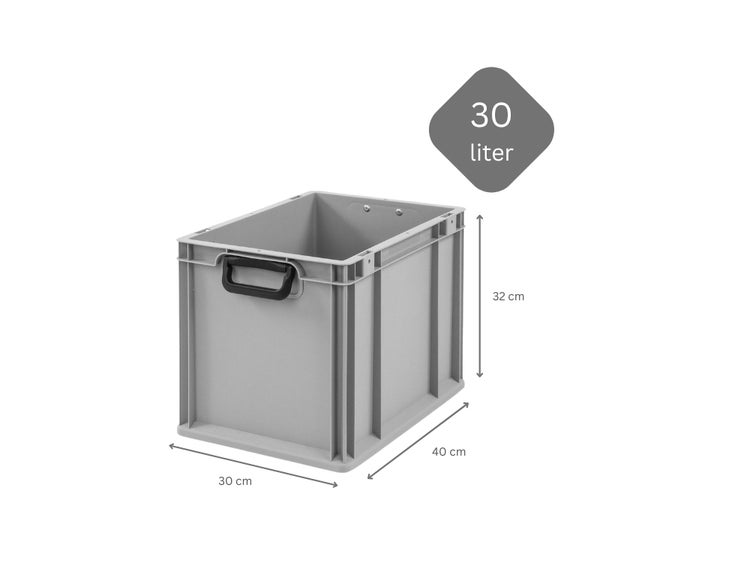 PROREGAL Spar Set 10x Eurobox Nextgen Portable Duo HxBxT 32 x 30 x 40 cm 30 Liter Eurobehälter Transportbox Transportbehälter Stapelbehälter
