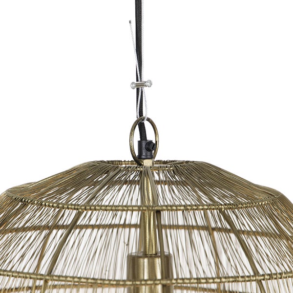 Hängelampe aus Metalldraht