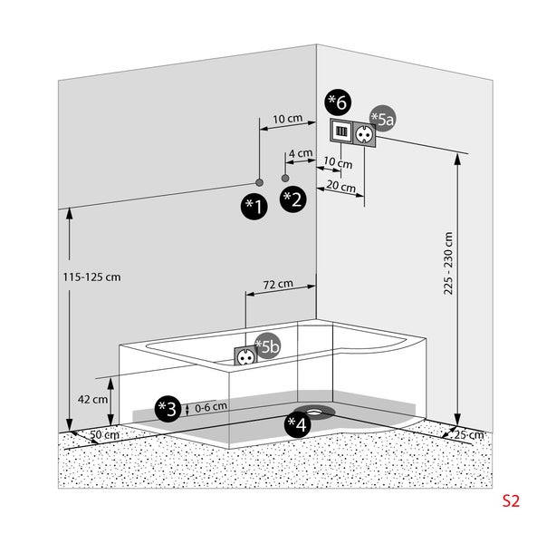 Whirlpool Wanne Duschkabine sw K55-L31-WP-EC 170x1