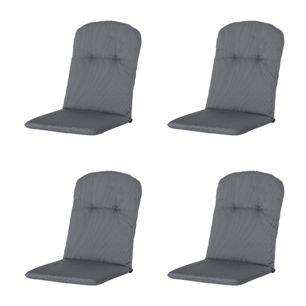 Stuhlauflage Stapelstuhl Rippe grau - Ca. 96x45 cm - 4er-Set