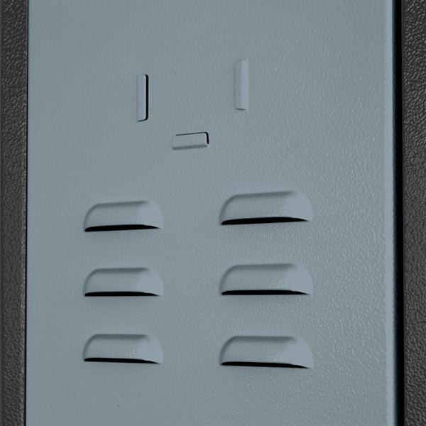 PROREGAL Garderobenschrank Ermine mit 3 Türen | HxBxT 178x89x50cm | Anthrazitgrau/Silbergrau | Spind, Aufbewahrungsspind, Arbeitsschrank