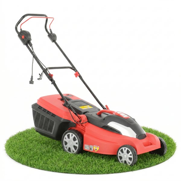 Elektrorasenmäher auf Kunstrasen