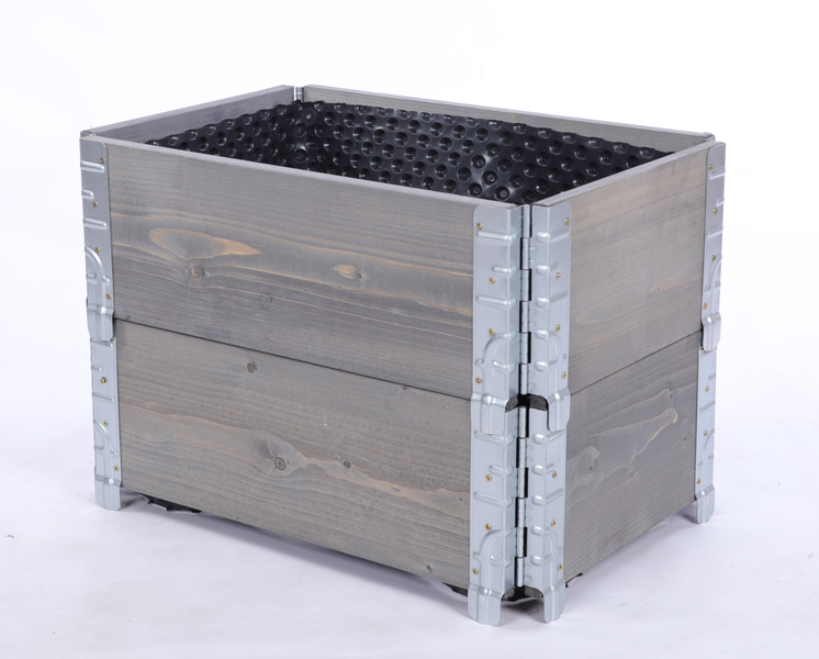 Hochbeetkisten GuardBox HxBxT 40x60x40 cm 2 Ebeneninkl. Luftpolsterfolie Grau