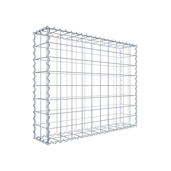 Gabione 100 cm x 80 cm x 20 cm (L x H x T), Maschenweite 10 cm x 10 cm, Spirale