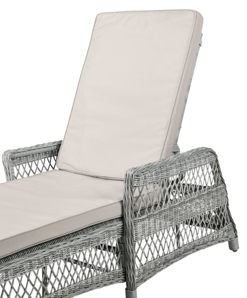 Hven Gartenliege inkl. Auflage und mit Pumpe, sandfarben. 195 X 74 X 54 cm