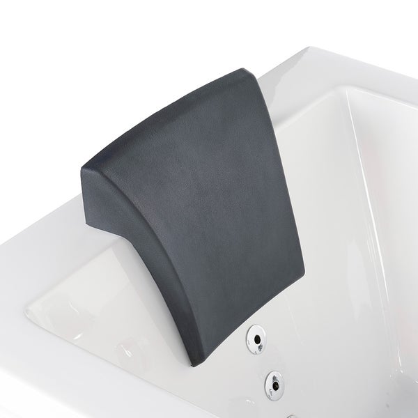 Home Deluxe - Whirlpool - LAGUNA M - Weiß, Maße: 180 x 90 x 55 cm - inkl. Radio, Heizung und Lichttherapie I Eckwanne für 2 Personen, Indoor Whirlpool