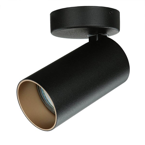Schwarzer Deckenspot für den Innenbereich