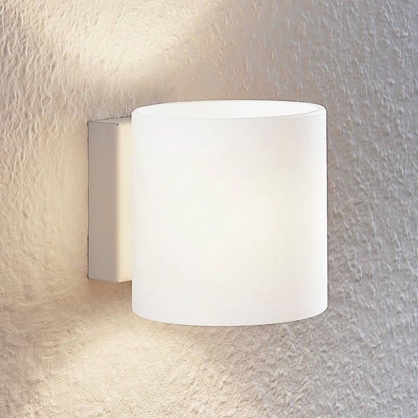 Lindby Wandleuchte, Wandlampe Innen Nanda (Modern) in Weiß aus Glas (1 flammig G9) - Wandstrahler Wandbeleuchtung Schlafzimmer / Wohnzimmer Wohnzimmerleuchte