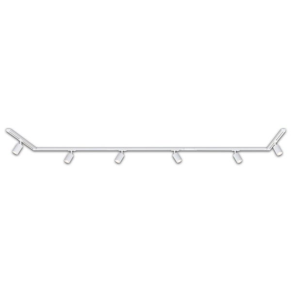 Briloner Rail Schienensystem, Komplettset, 6x GU10 Spots, Schwenkbar, Drehbar, Weiß, 4,5 m