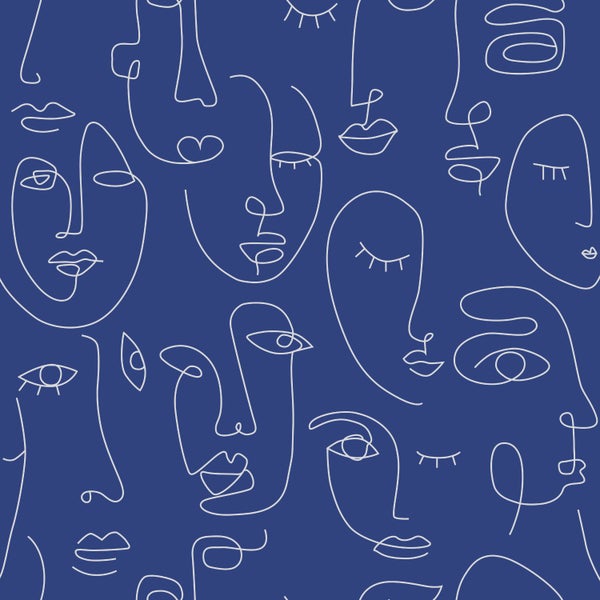 Abstraktes Muster mit Gesichtern für Dekorationszwecke