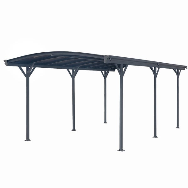 Home Deluxe - Design Carport - FALO, Anthrazit - Maße: 505 x 300 x 226 / 240 cm - inkl. Montagematerial I Autoüberdachung Garage Unterstand