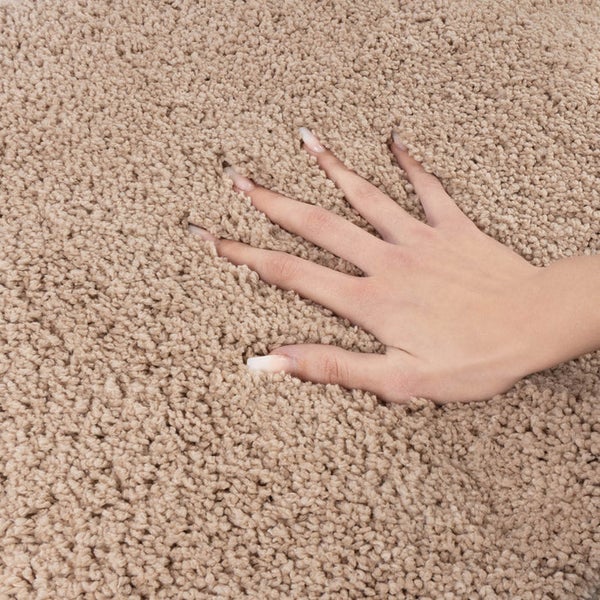 FLOORDIREKT Badematte Sky Soft - Reckteckig - Rutschhemmende Rückseite - Beige - 70 x 120 cm