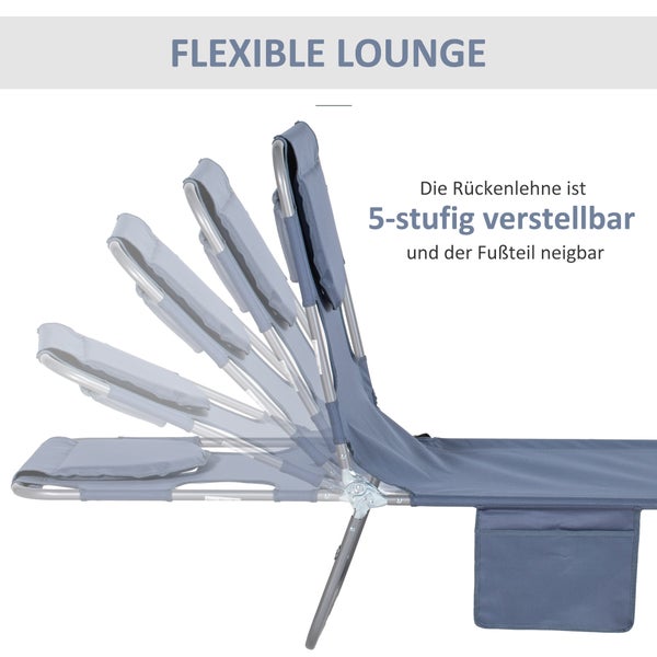 Strandliege mit Löchern für Gesicht und Arme