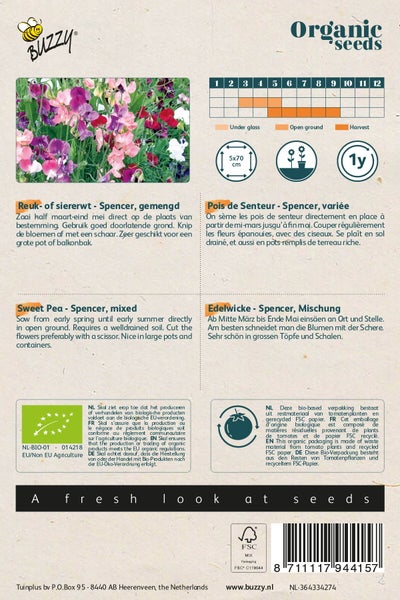 Samenpackung Edelwicke Spencer Mischung für den Garten