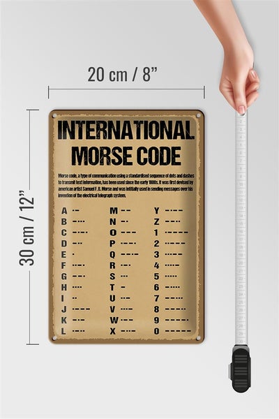 Blechschild Spruch 20x30cm international Morse code