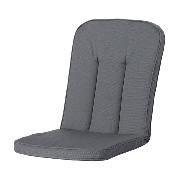Hochlehnerauflage Carlo / Calvia Rib grau - ca. 100x48 cm - 4er-Set