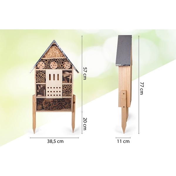 Insektenhotel XXL CULT at home Insektenhaus Höhe 77cm braun Holz