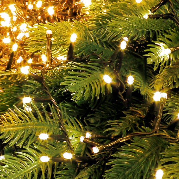 ECD Germany LED Cluster Lichterkette 14m 700 LEDs Extra Warmweiß, 8 Modi, Strombetrieb, IP44 Wasserdicht, Innen/Außen, Weihnachtsbeleuchtung Weihnachtsbaum Clusterlichterkette Büschellichterkette