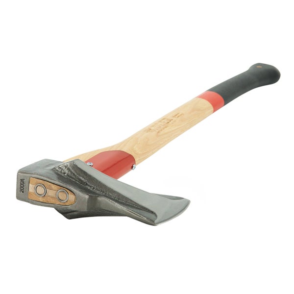 Spaltaxt mit Eschenholzstiel und Stahlkopf zum Holzspalten