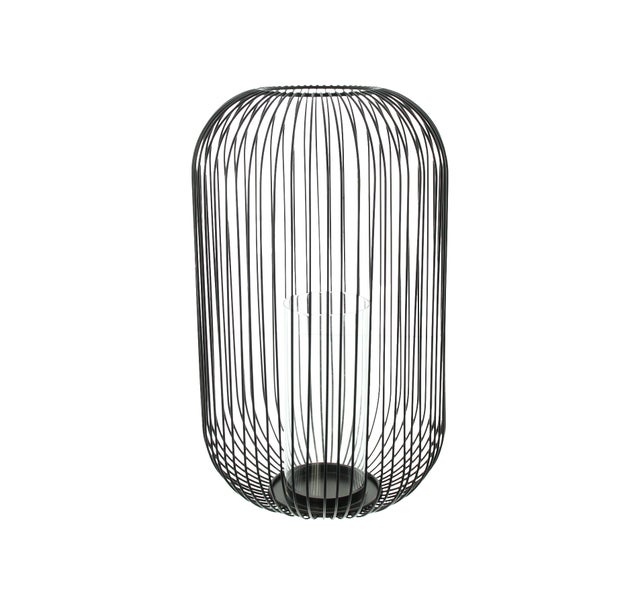 FRANK FLECHTWAREN | Windlicht Atmosfera, groß, 24 x 24 x 41 cm, METALL, GLAS