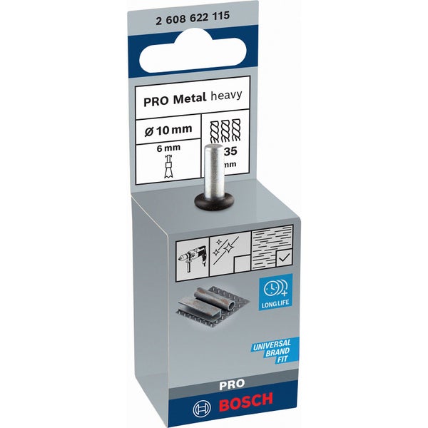 Bosch PRO Metal heavy Pinselbürste 10 x 0,35 mm gerader Schaft - 2608622115
