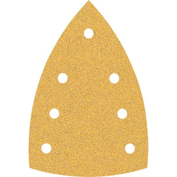 Schleifpapier in Bügeleisenform mit Löchern