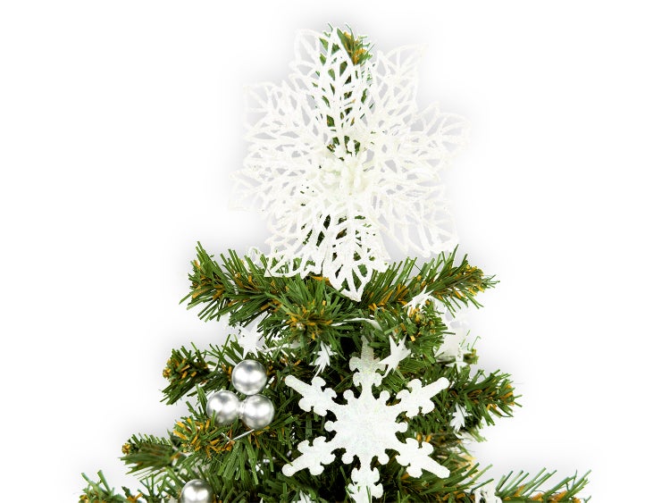 Geschmückter künstlicher Weihnachtsbaum mit 13 Ornamenten TINY 1 in Topf 25 cm