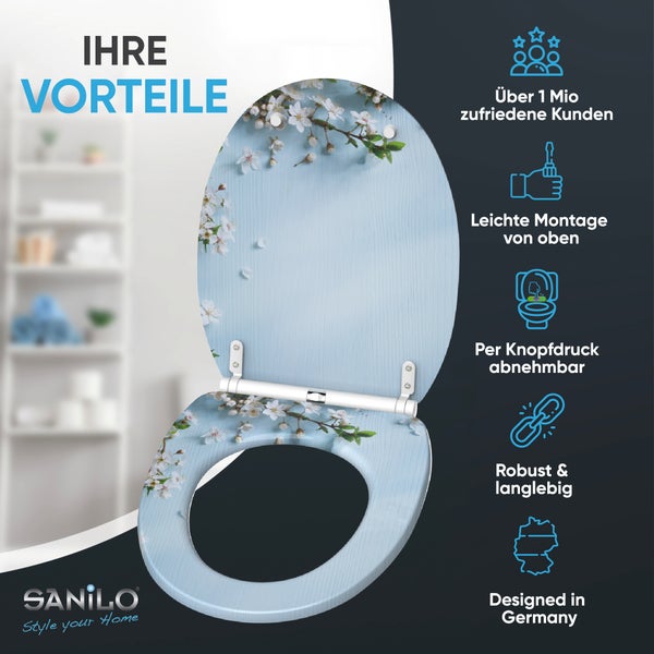 WC-Sitz mit Absenkautomatik & Top Fix Sakura