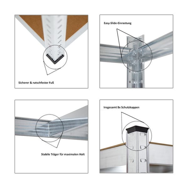 PROREGAL Mega Deal 3x Schwerlastregal Ragnar HxBxT 180 x 120 x 60 cm Fachlast 175 kg Verzinkt