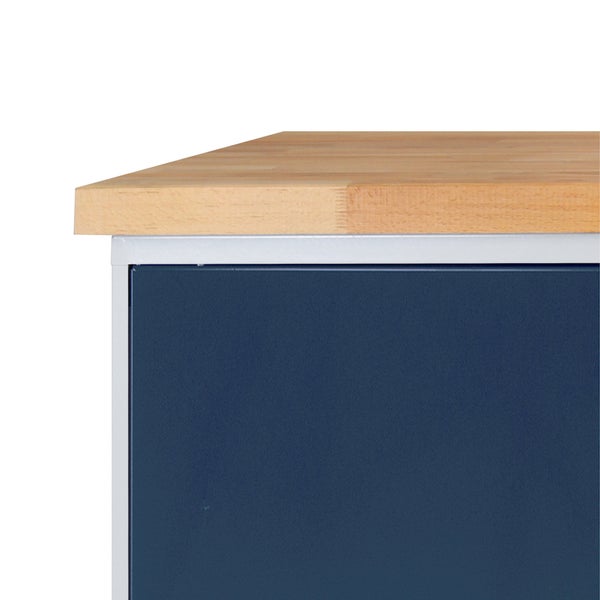 PROREGAL Werkbank Giant Rhino Plus mit 2 Stahlblechkästen HxBxT 84 x 200 x 70 cm Traglast 500 kg Lichtgrau Anthrazitgrau