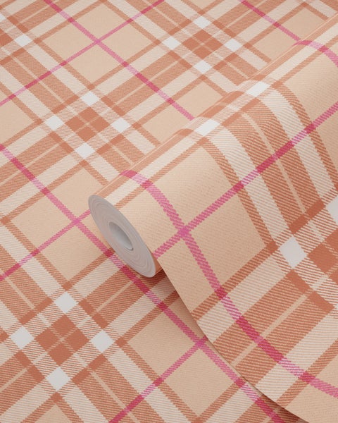 Tapetenrolle mit klassischem Karomuster für die Wandgestaltung.