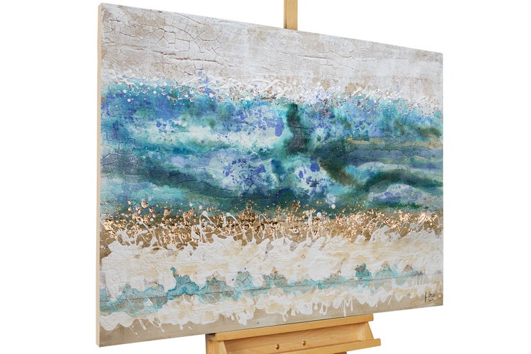 Handgemaltes Gemälde Acrylfarbe 100x75cm Blau