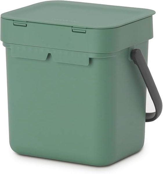 Brabantia Abfallsammler Mit Stay Open Deckel 3 Liter HxBxT 17,4 x 18,8 x 13,9 cm Kunststoff Dunkelgrün