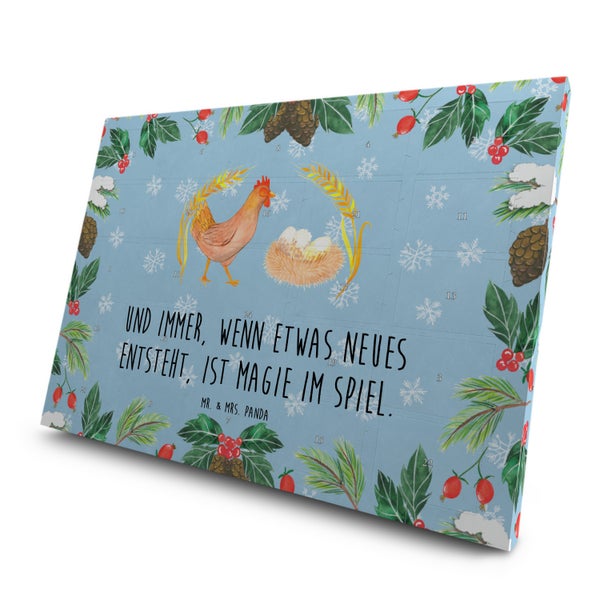 Mr. & Mrs. Panda Tee Adventskalender Huhn Stolz - Blau Pastell